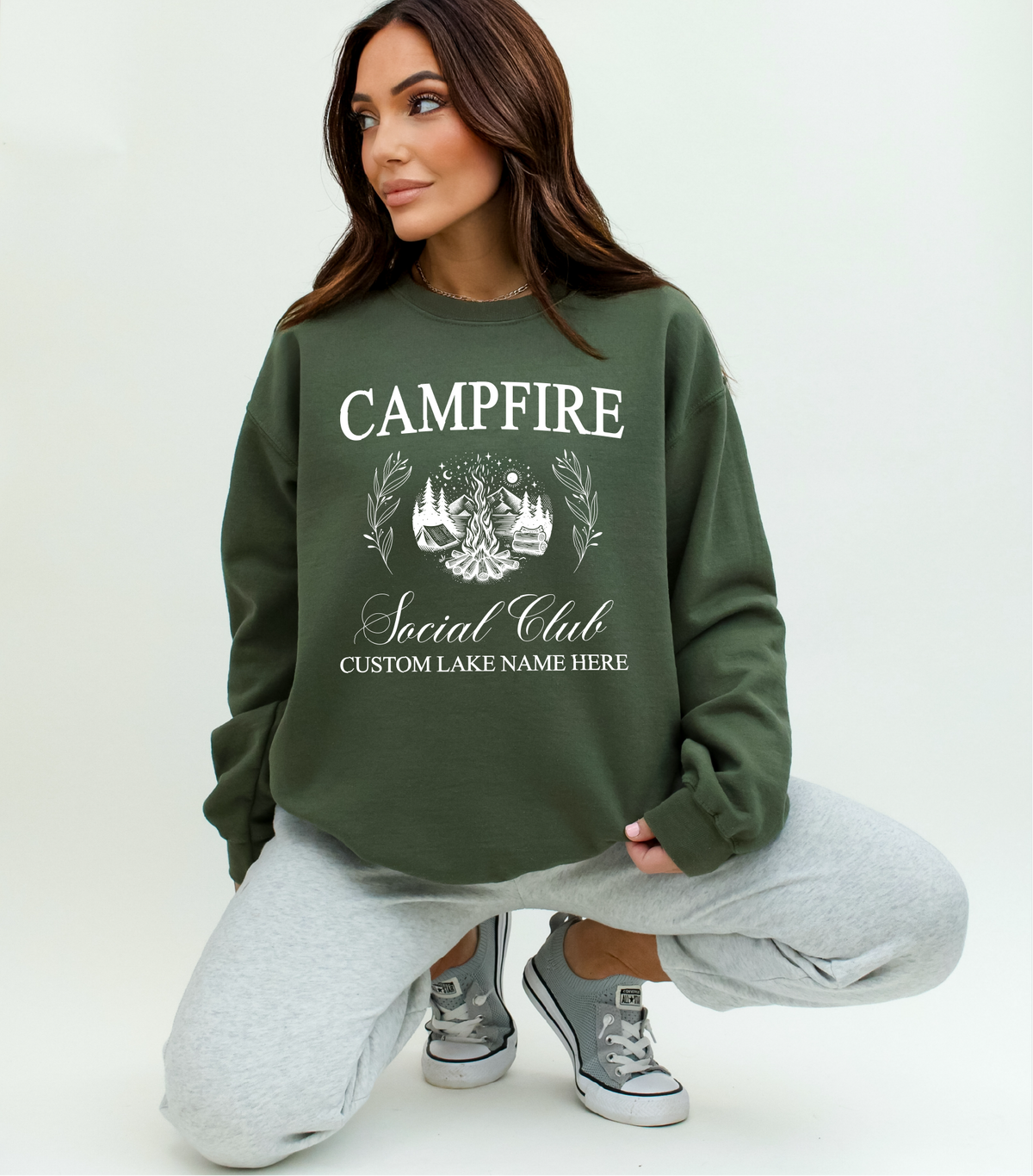 Campfire Social Club Personalized Sweatshirt | Summer Apparel | Custom Apparel-3
