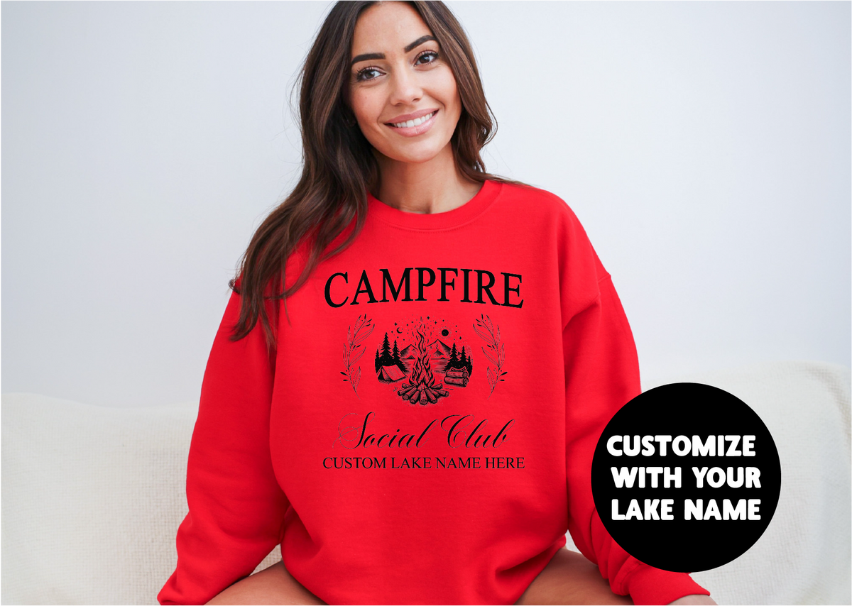 Campfire Social Club Personalized Sweatshirt | Summer Apparel | Custom Apparel-1