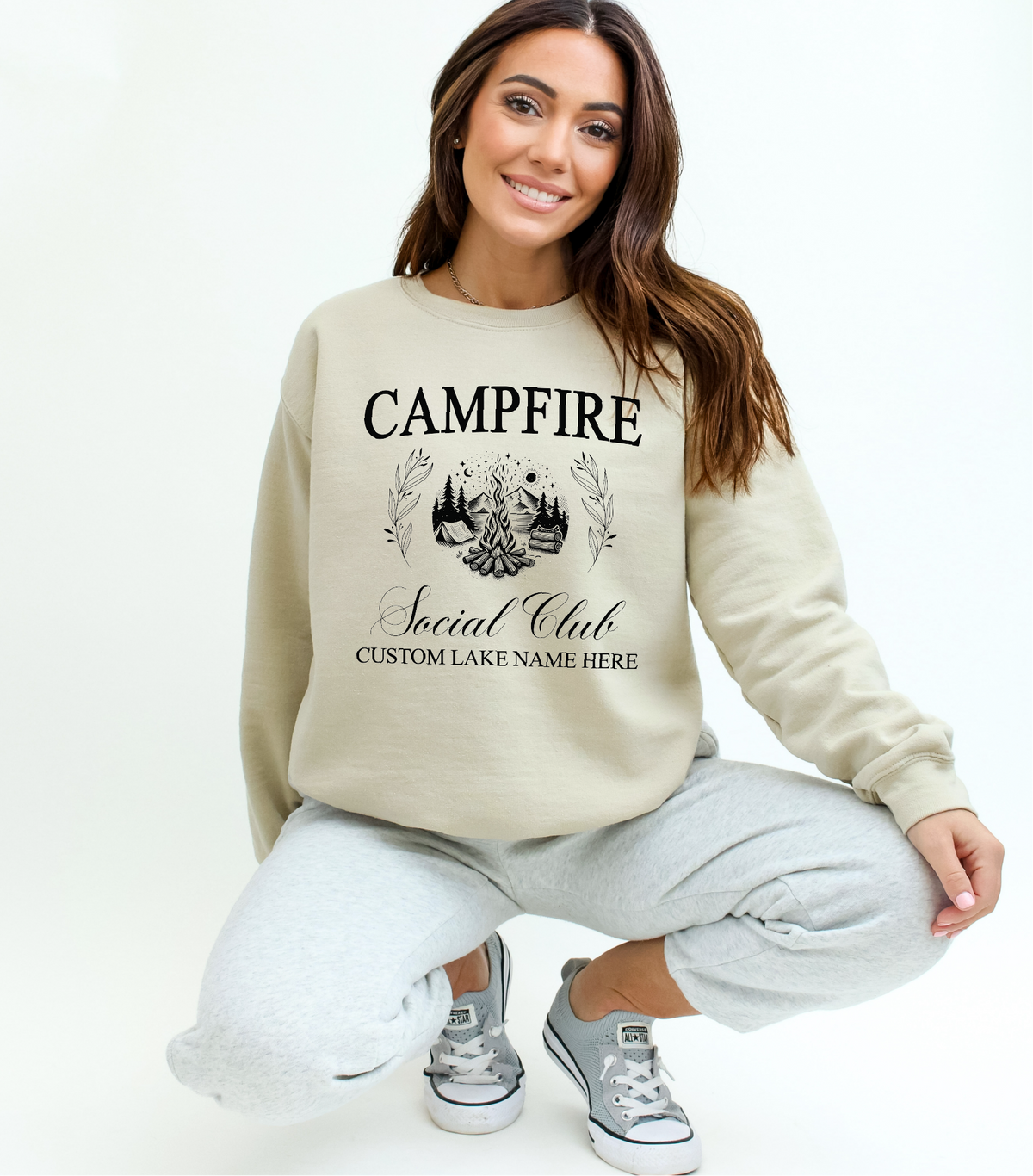 Campfire Social Club Personalized Sweatshirt | Summer Apparel | Custom Apparel-4