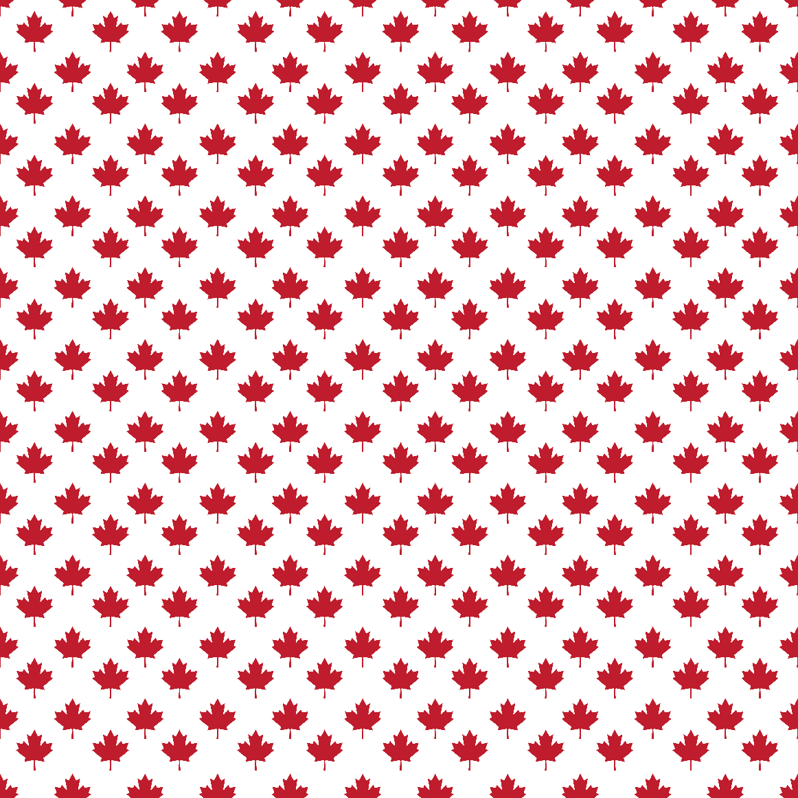 Canada Day Pattern #2 Maple leaf in White Background-1