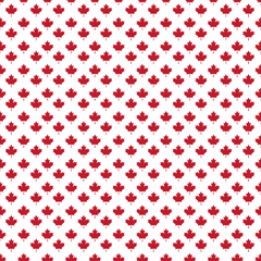 Canada Day Pattern #2 Maple leaf in White Background-1