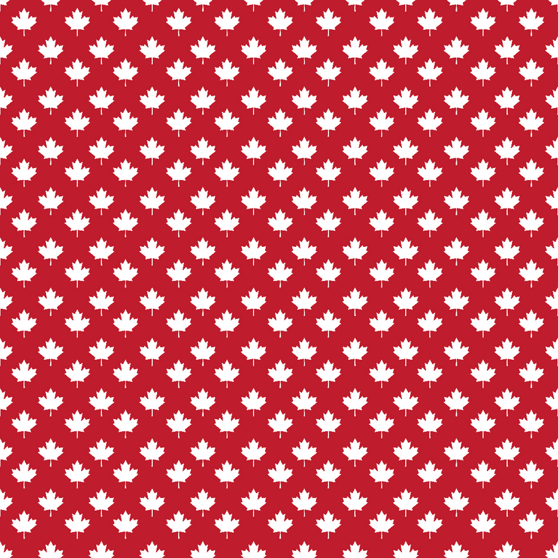 Craft HTV Canada day Maple Leaf Pattern #1 Red Background-1