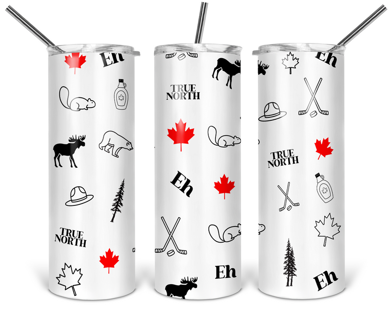 Canada Pattern Skinny Tumbler-1