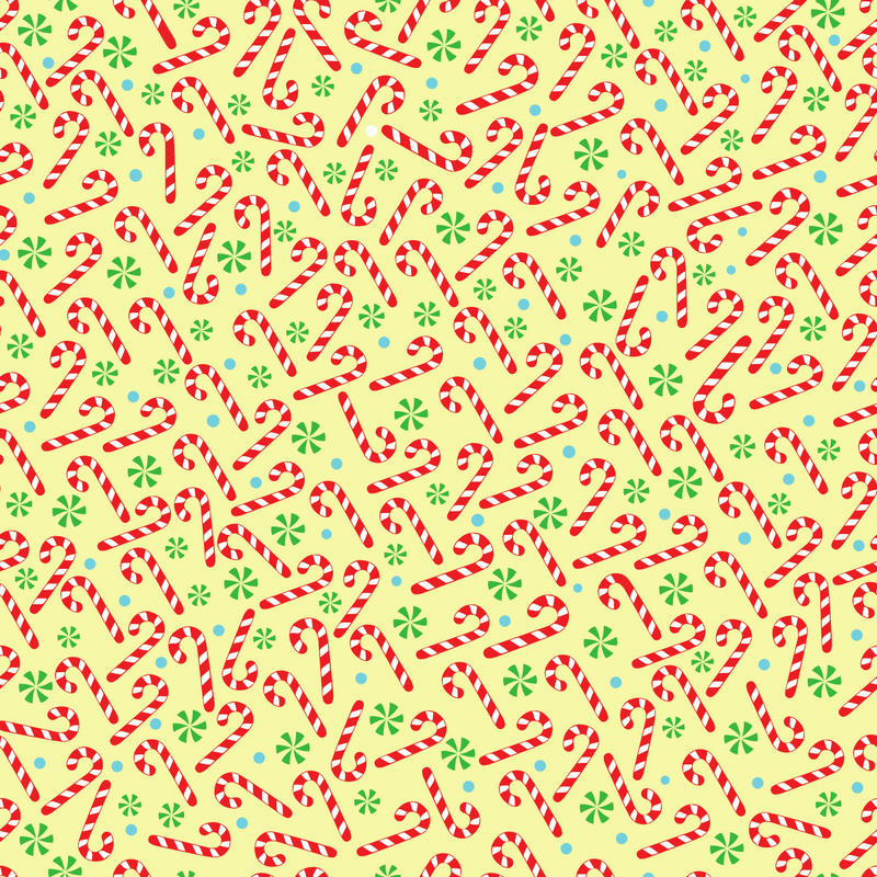Christmas Candy Canes Adhesive Vinyl Pattern 1-1