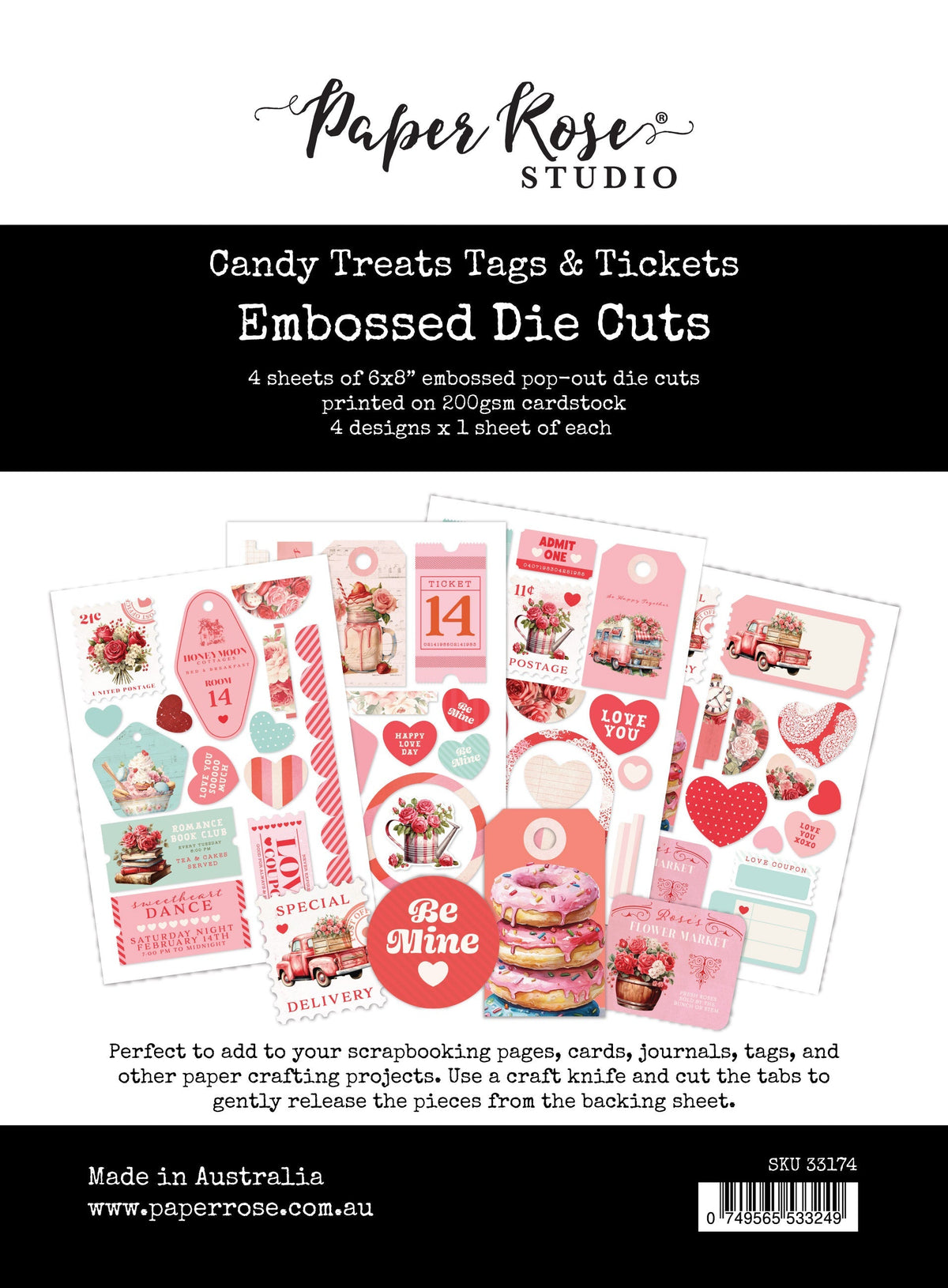 Candy Treats Tags & Tickets Embossed Die Cuts 33174-1