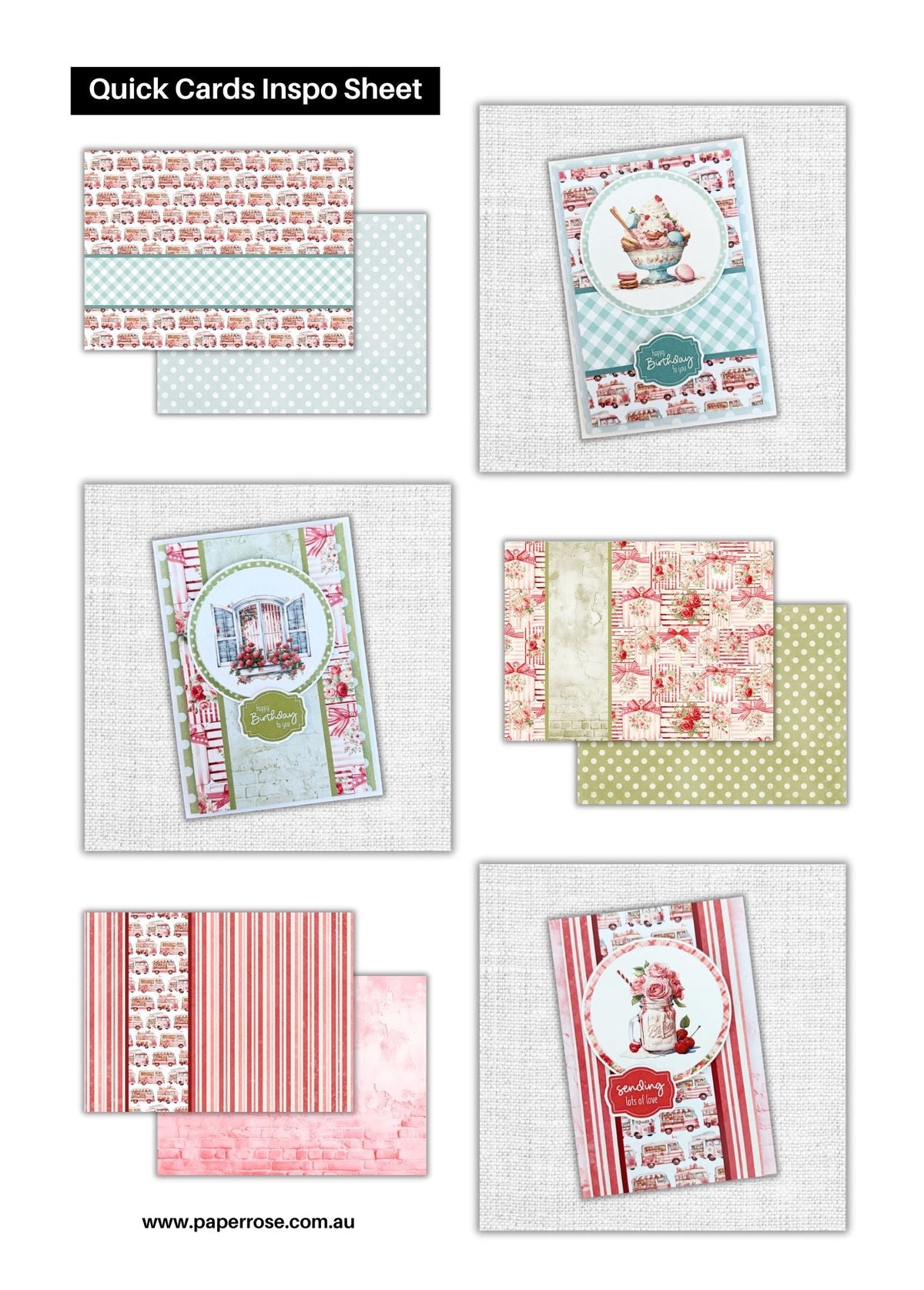 Candy Treats 6x8" Quick Cards Collection 32076-3