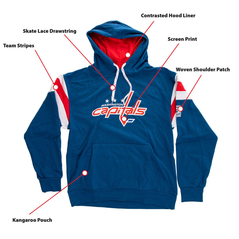 Washington Capitals Varsity Retro Style Hoodie-7