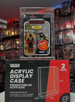 Acrylic Display Case for Star Wars & GI-Joe Carded 3.75" Action Figure Pack of 2-2