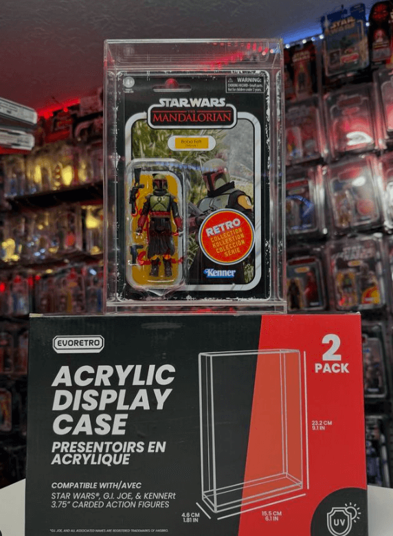 Acrylic Display Case for Star Wars & GI-Joe Carded 3.75" Action Figure Pack of 2-2
