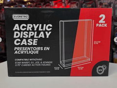 Acrylic Display Case for Star Wars & GI-Joe Carded 3.75" Action Figure Pack of 2-5