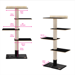 72 inches Wall Mounted Cat Tower - Perfect for small spaces-13