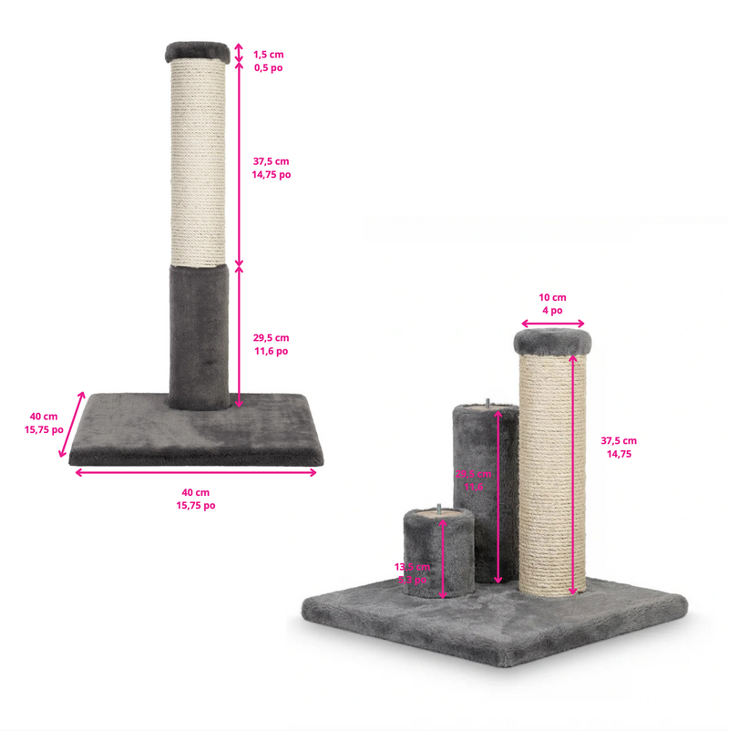 Noba Evolution - 4 in 1 Scratching post - White Faux fur-8