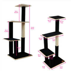 Noba Modern Plywood 3-Level Cat Tree-13
