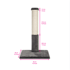 Noba Classic 28" Scratching Post - White Faux Fur-9