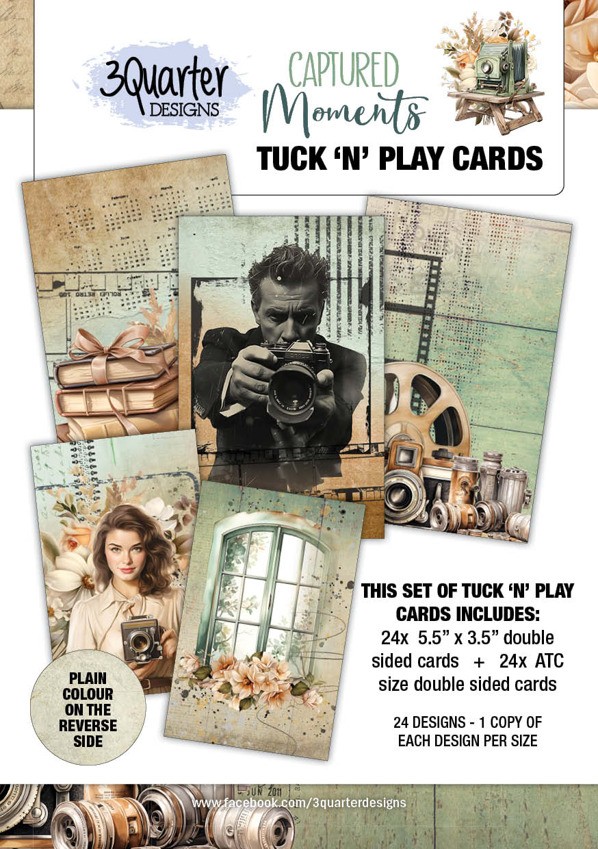 3Quarter Designs Captured Moments - Tuck N Play Cards-1