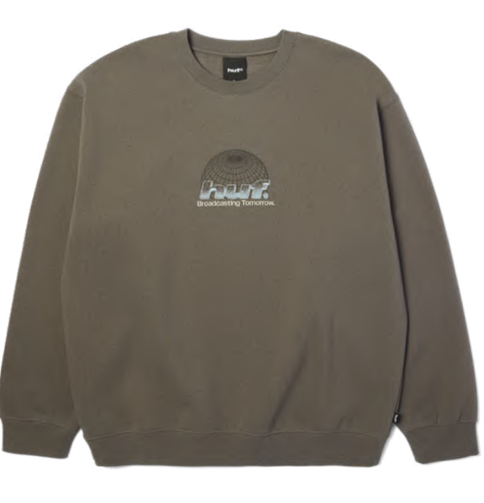 HUF 'Worldwide Network' Crewneck - Grey-1