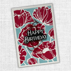 Poppy Decorative Background Metal Cutting Die 19097-2