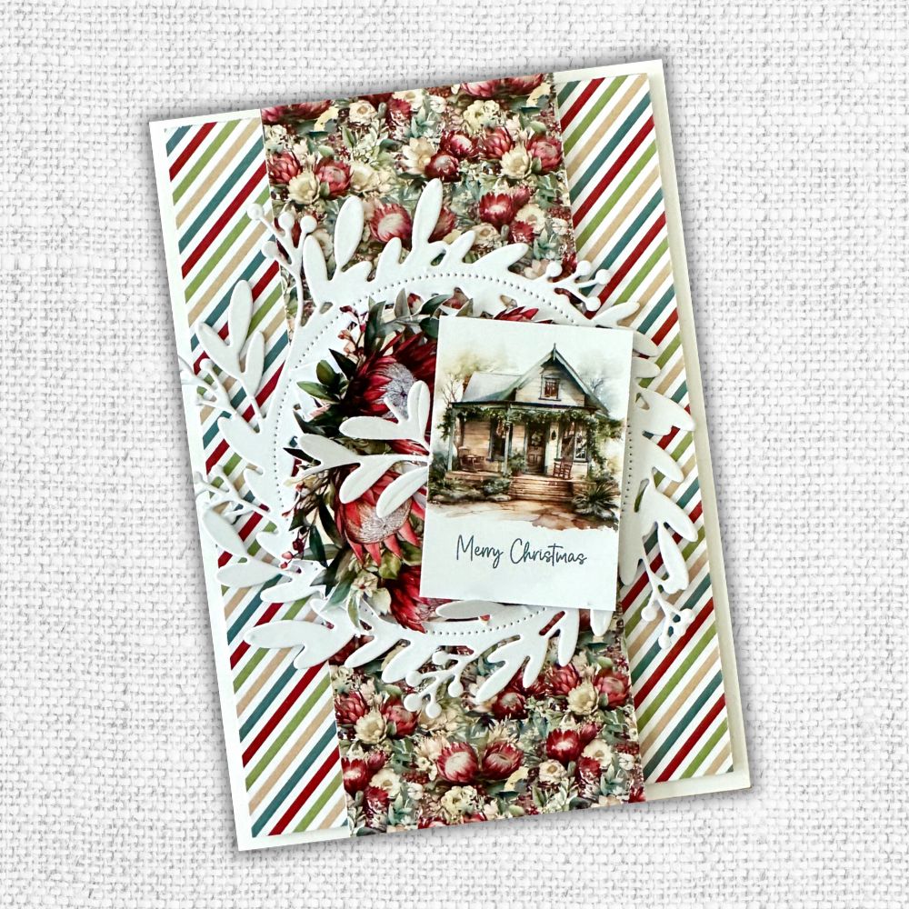 Floral Holly Christmas Wreath Die 32469-2