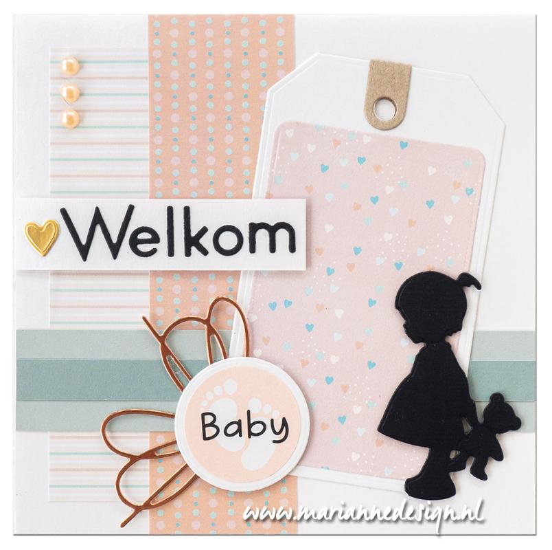 Marianne Design A5 Paper Set - Newborn by Marleen-3