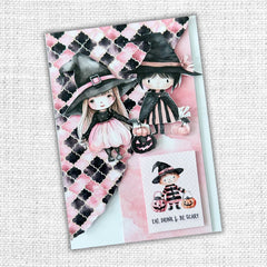Pink Halloween Embossed Die Cuts 32790-6