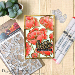 Poppy Decorative Background Metal Cutting Die 19097-4