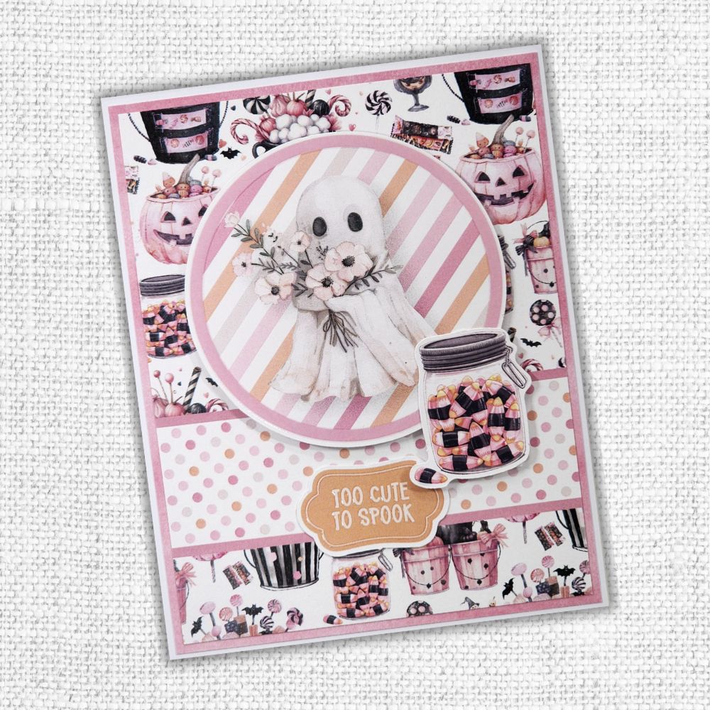 Pink Halloween 6x8" Die Cuts & Sentiments 32868-3