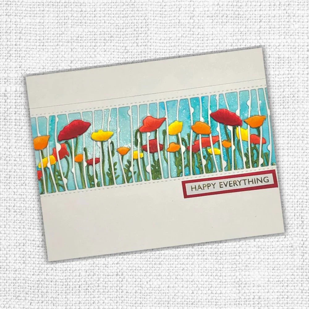 Poppy Field Border Metal Cutting Die 18640-4