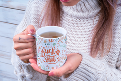 "Fuck This Shit | Floral" Mug — Funny Sarcastic Floral Coffee Mug-1