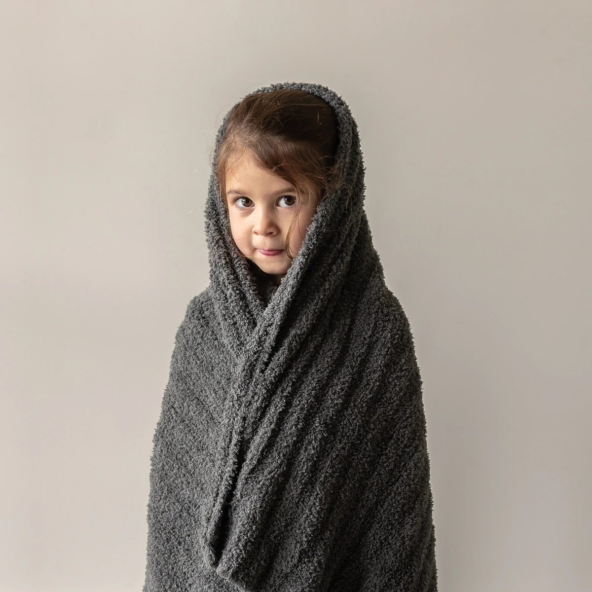 Ribbed Charcoal Toddler Blanket-2