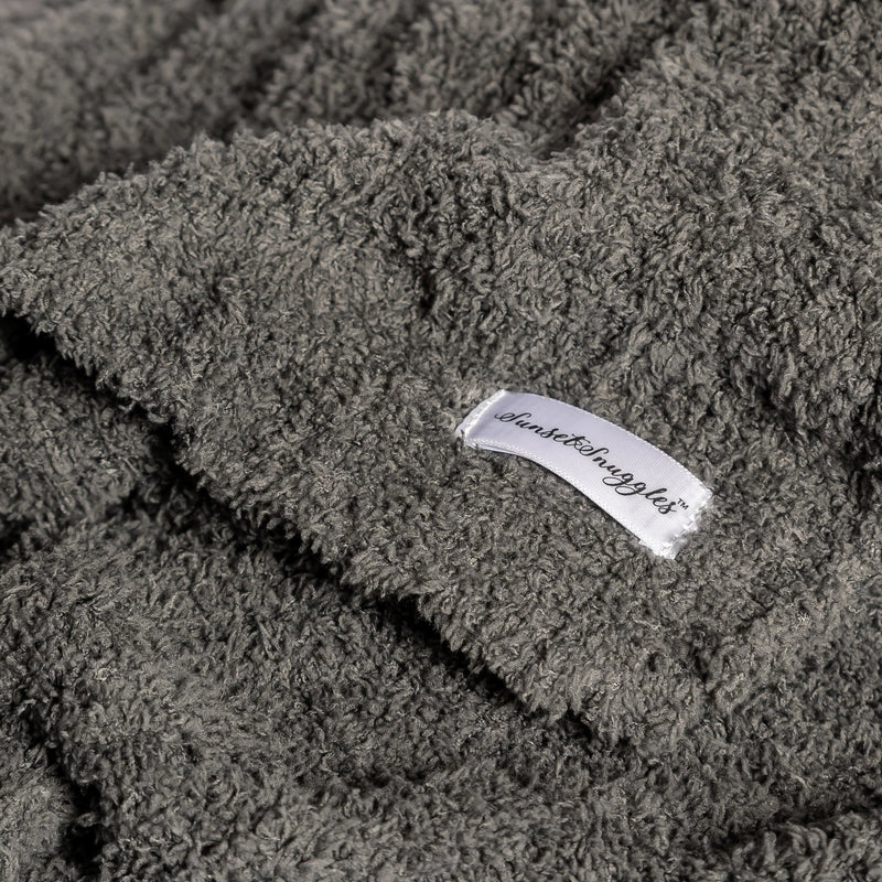 Ribbed Charcoal Toddler Blanket-6