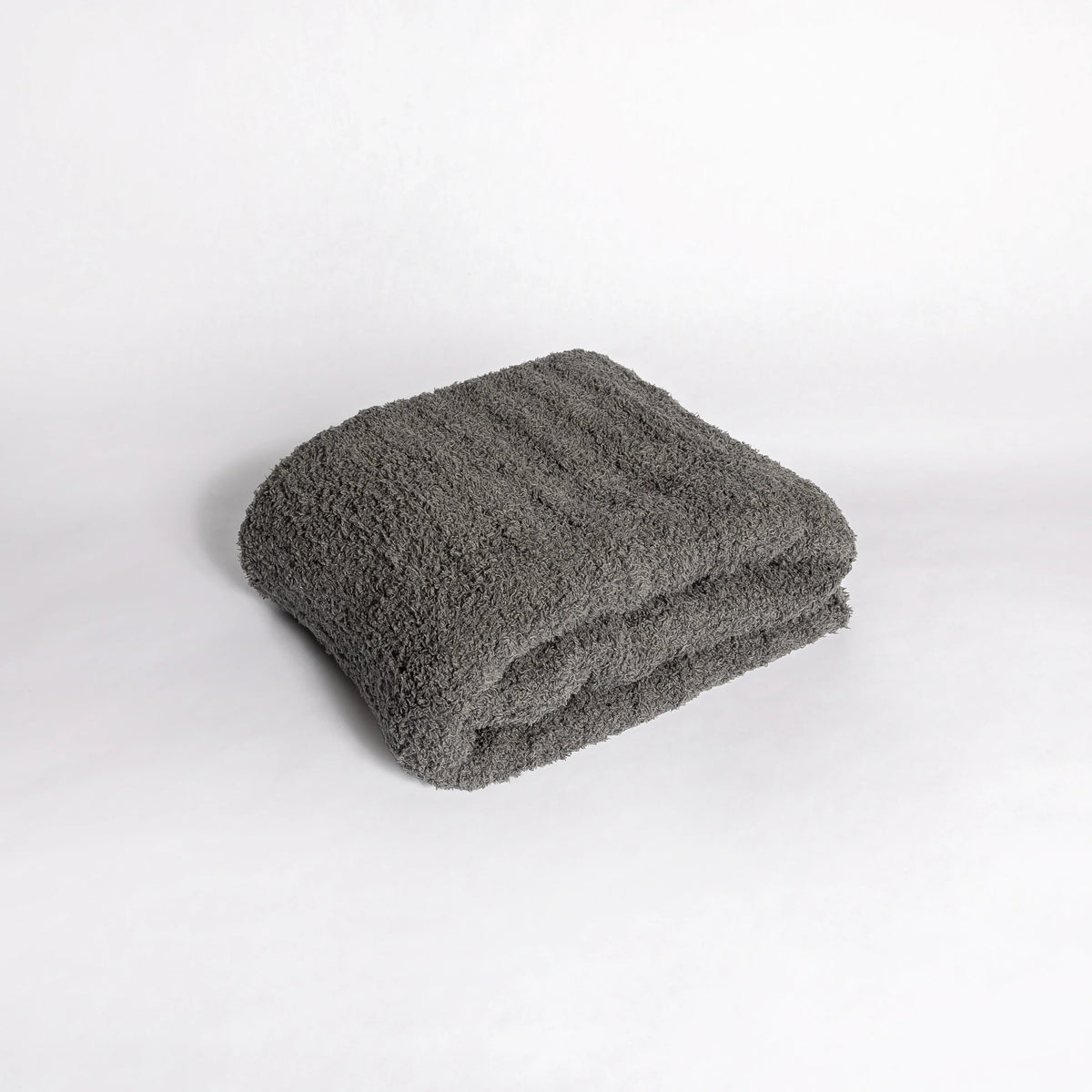 Ribbed Charcoal Toddler Blanket-7