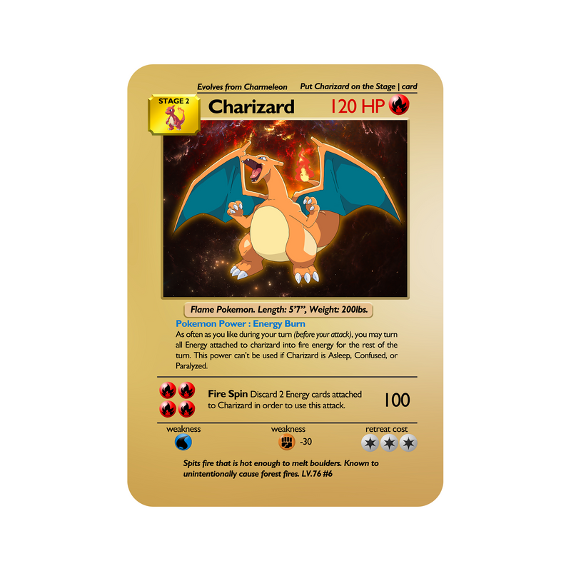 Charizard Metal Orica Card-1