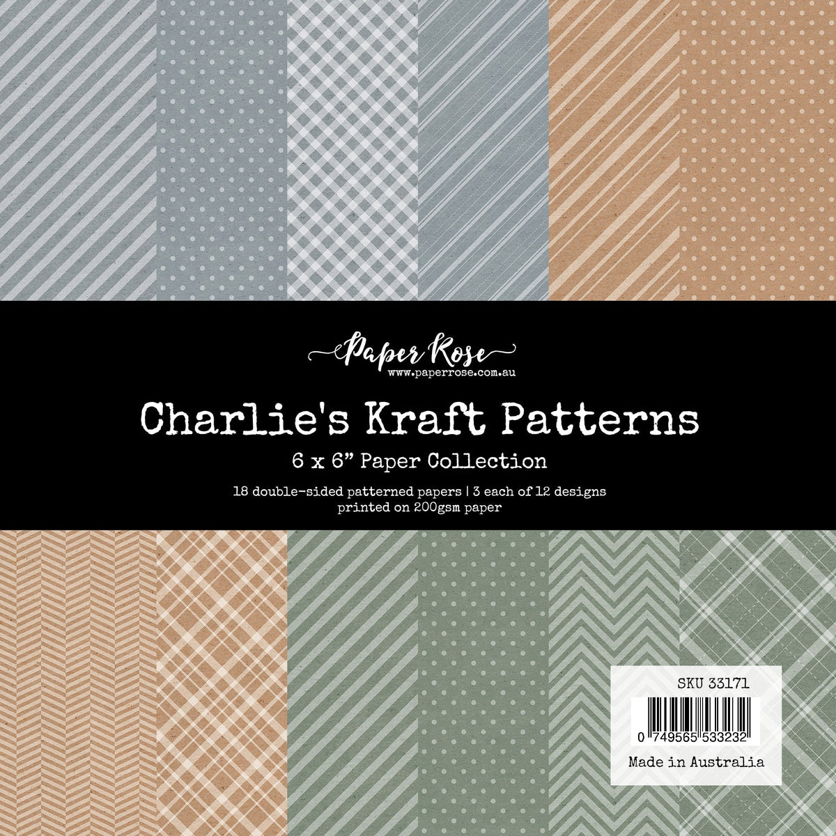 Charlie's Kraft Patterns 6x6 Paper Collection 33171-1