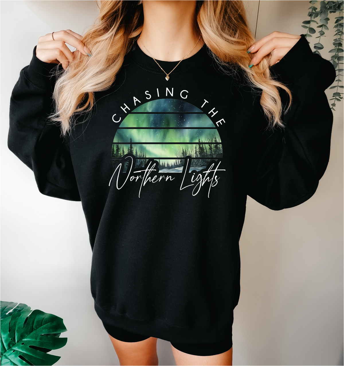 Chasing The Northern Lights Sweatshirt | Canada Apparel | North Apparel-1