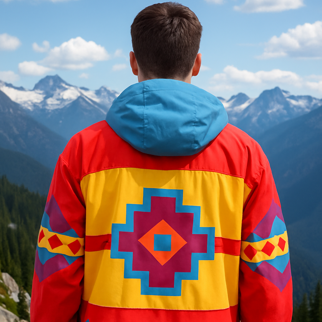 Blue zigzag Windbreaker-6
