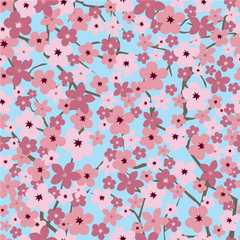 Japanese Pink Cherry Blossoms Adhesive Vinyl-1