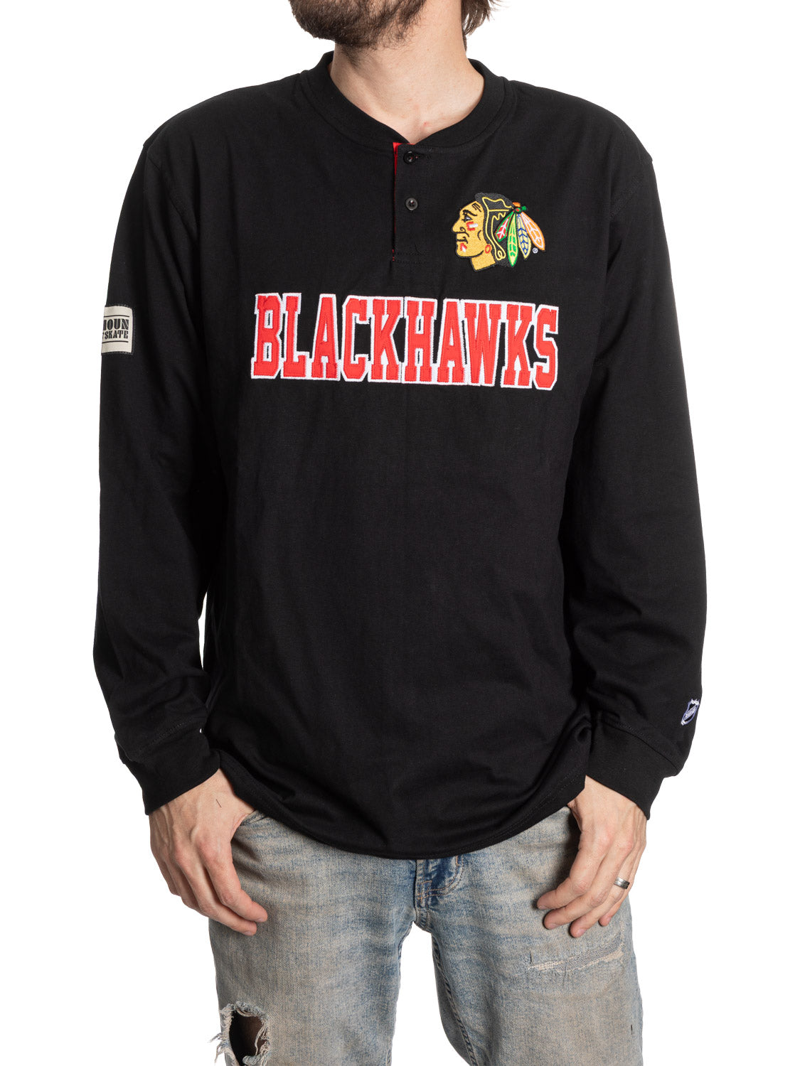 NHL Chicago Blackhawks Long Sleeve Henley