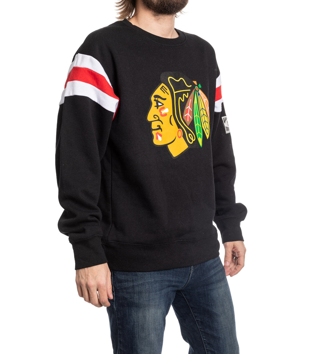 Chicago Blackhawks Varsity Retro Style Crewneck Sweater-2