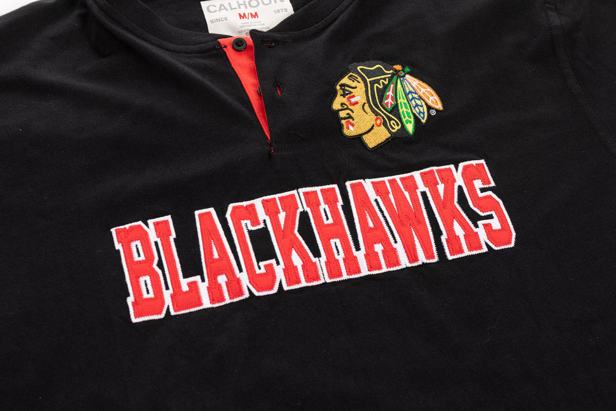 NHL Chicago Blackhawks Long Sleeve Henley-3