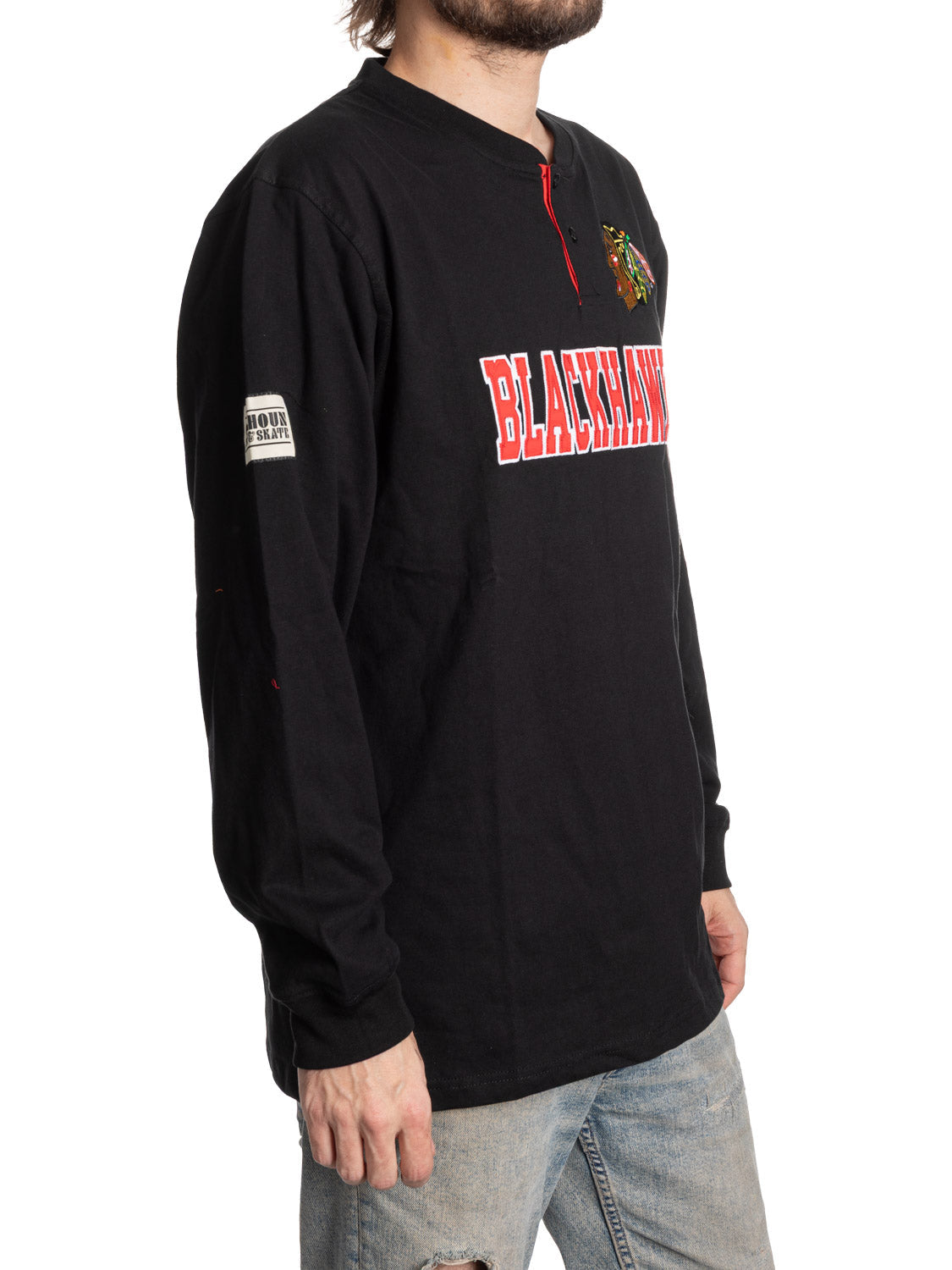 NHL Chicago Blackhawks Long Sleeve Henley-4