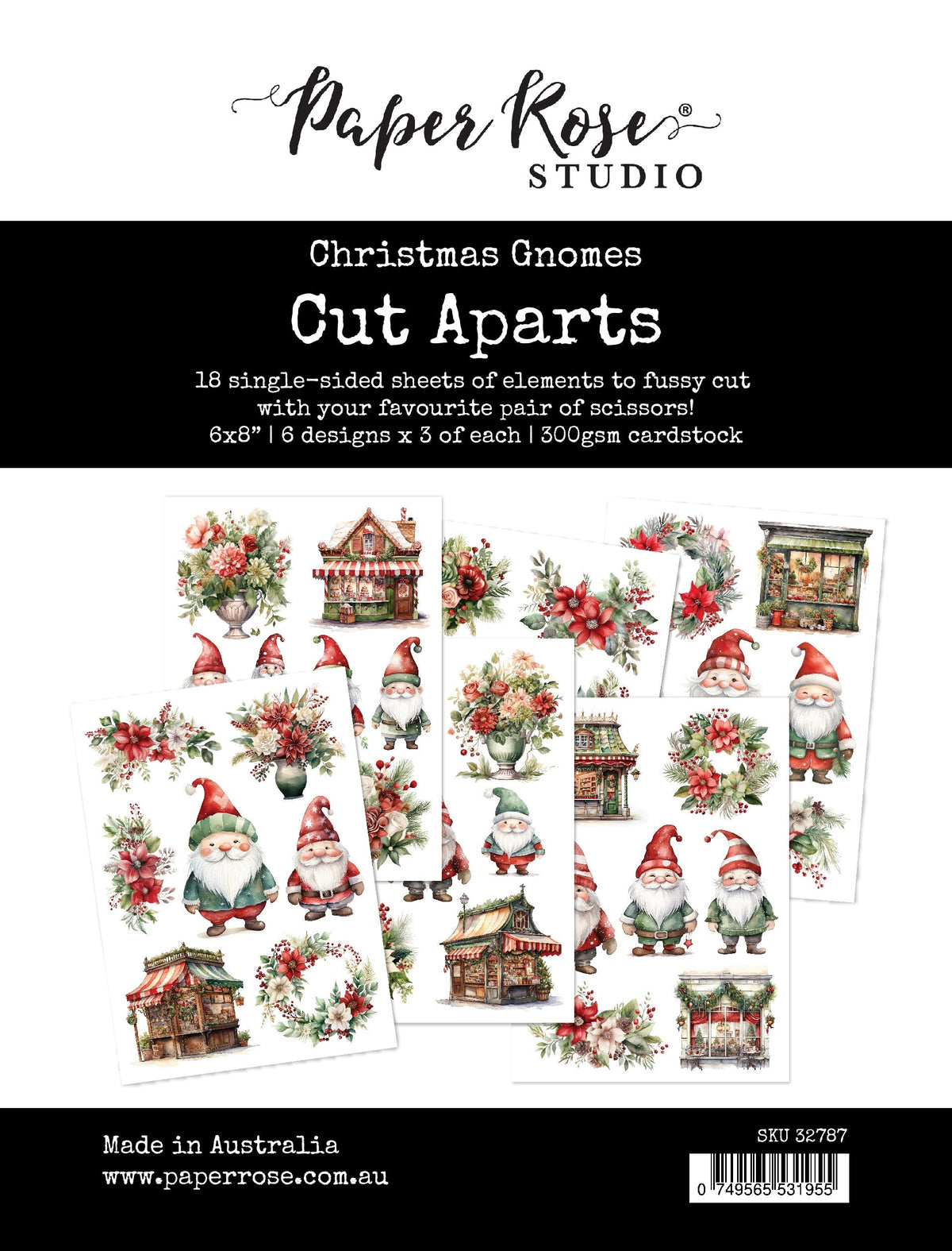 Christmas Gnomes Cut Aparts Paper Pack 32787-1