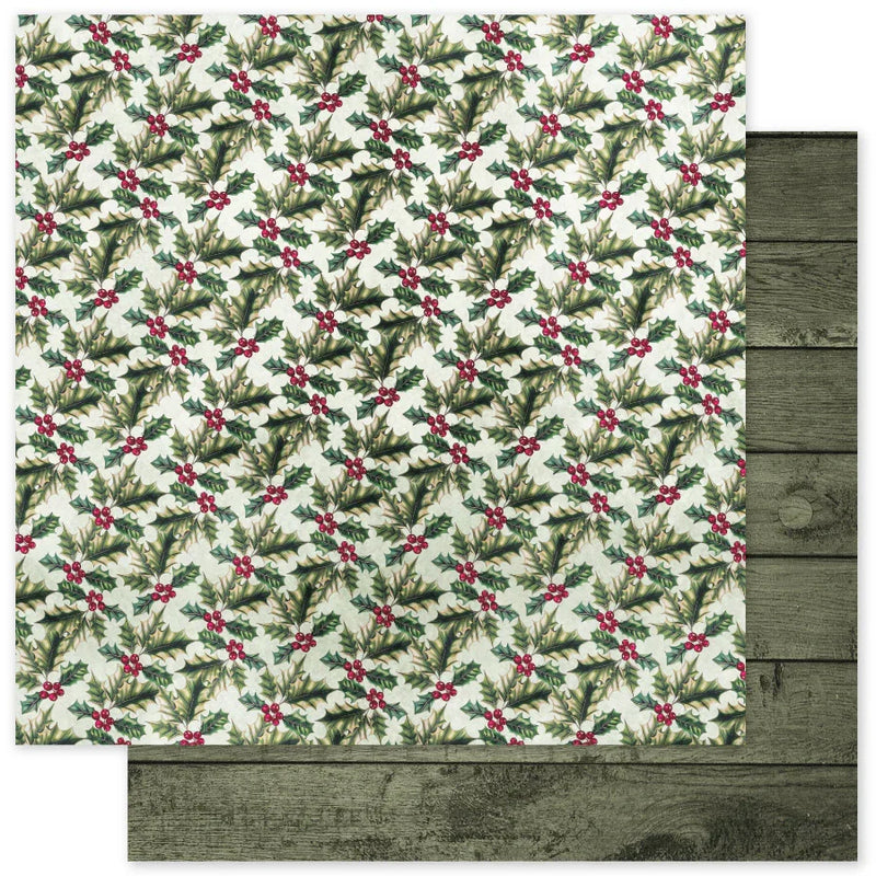 Collection de papiers "Bases de houx de Noël" 6x6 35139-6