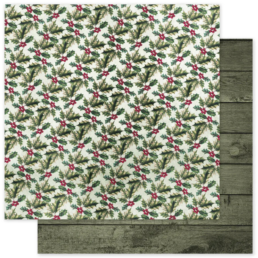 Collection de papiers 30x30 cm "Christmas Holly Basics" 35142-6