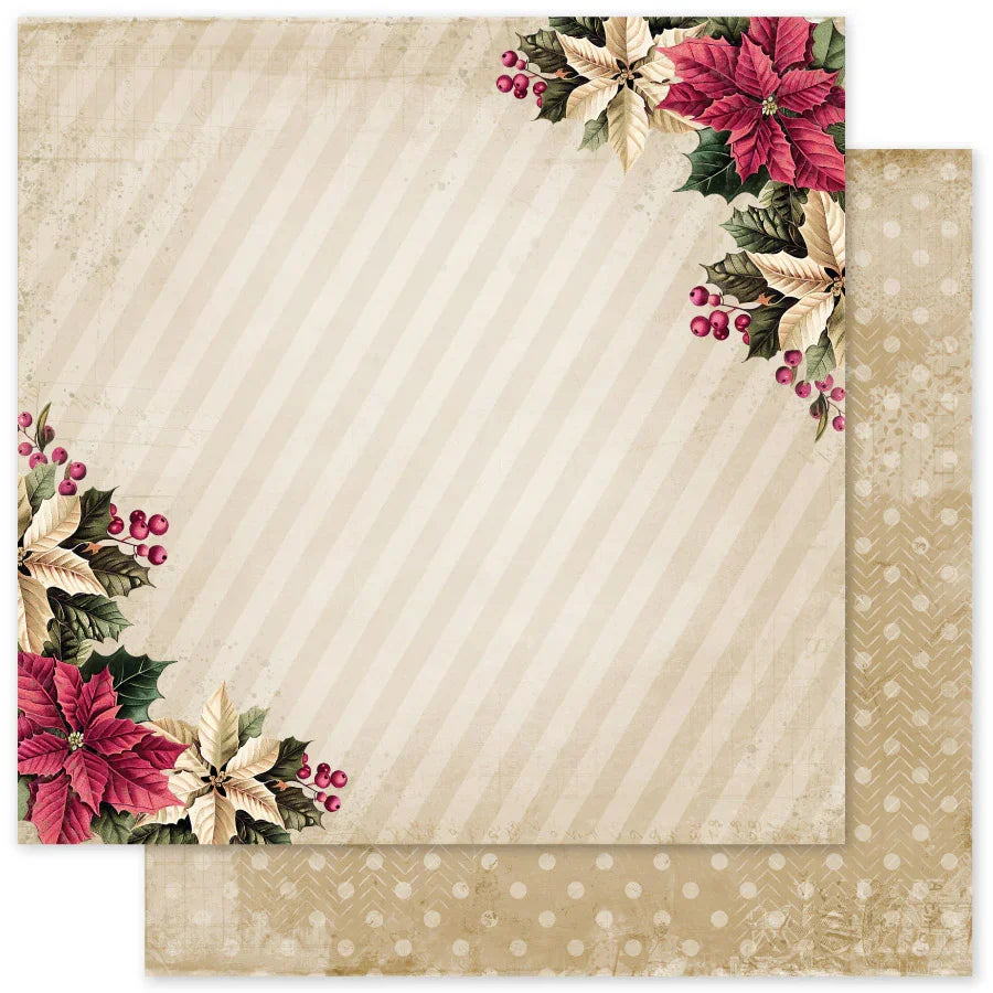 Collection de papiers "Houx de Noël" 30x30 cm 35118-4