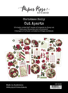 Bloc de papiers décoratifs Holly de Noël à découper 35166-1