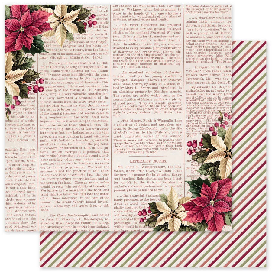Collection de papiers "Houx de Noël" 30x30 cm 35118-6