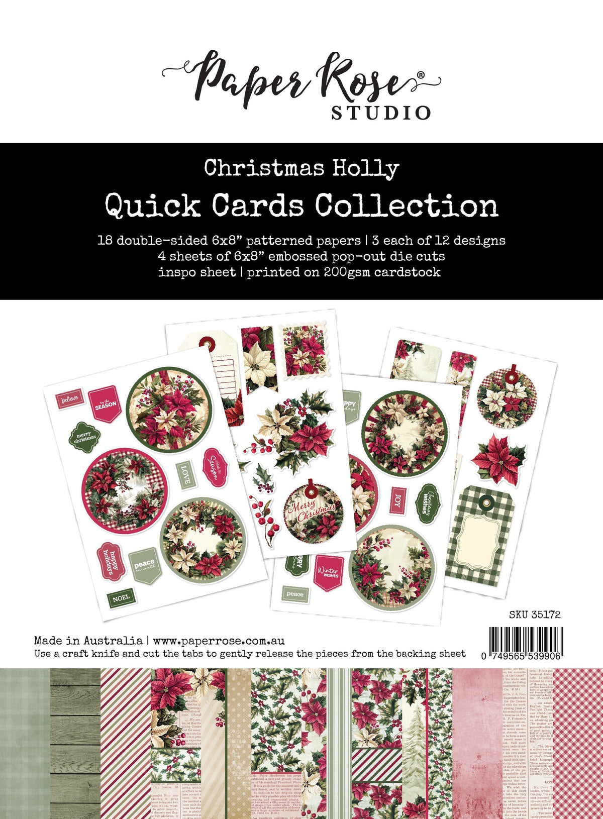 Collection de cartes rapides Houx de Noël 35172-1