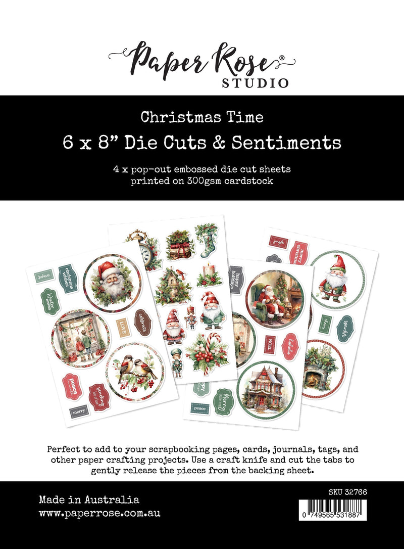Christmas TIme 6x8" Die Cuts & Sentiments 32766-1