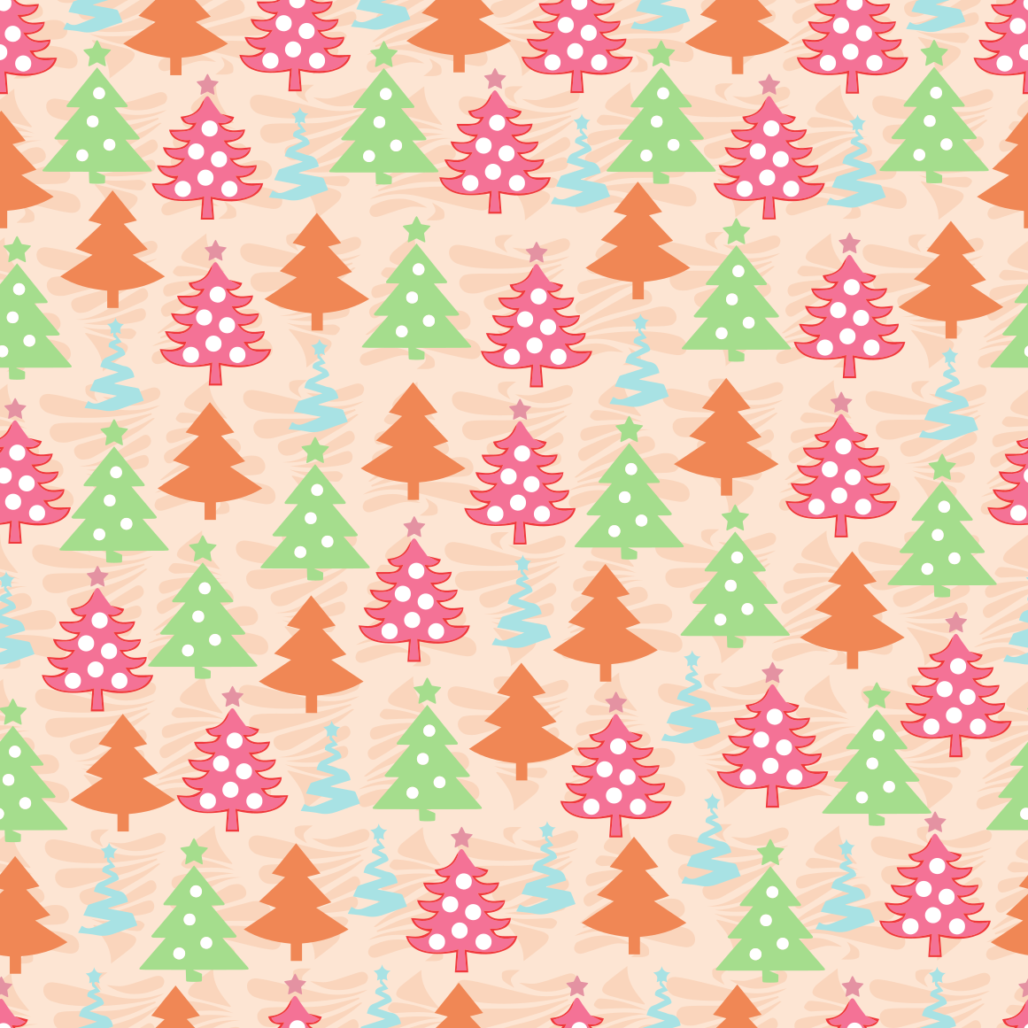 Craft HTV Colorful Christmas Trees, Gifts and Stars Pattern 2-1