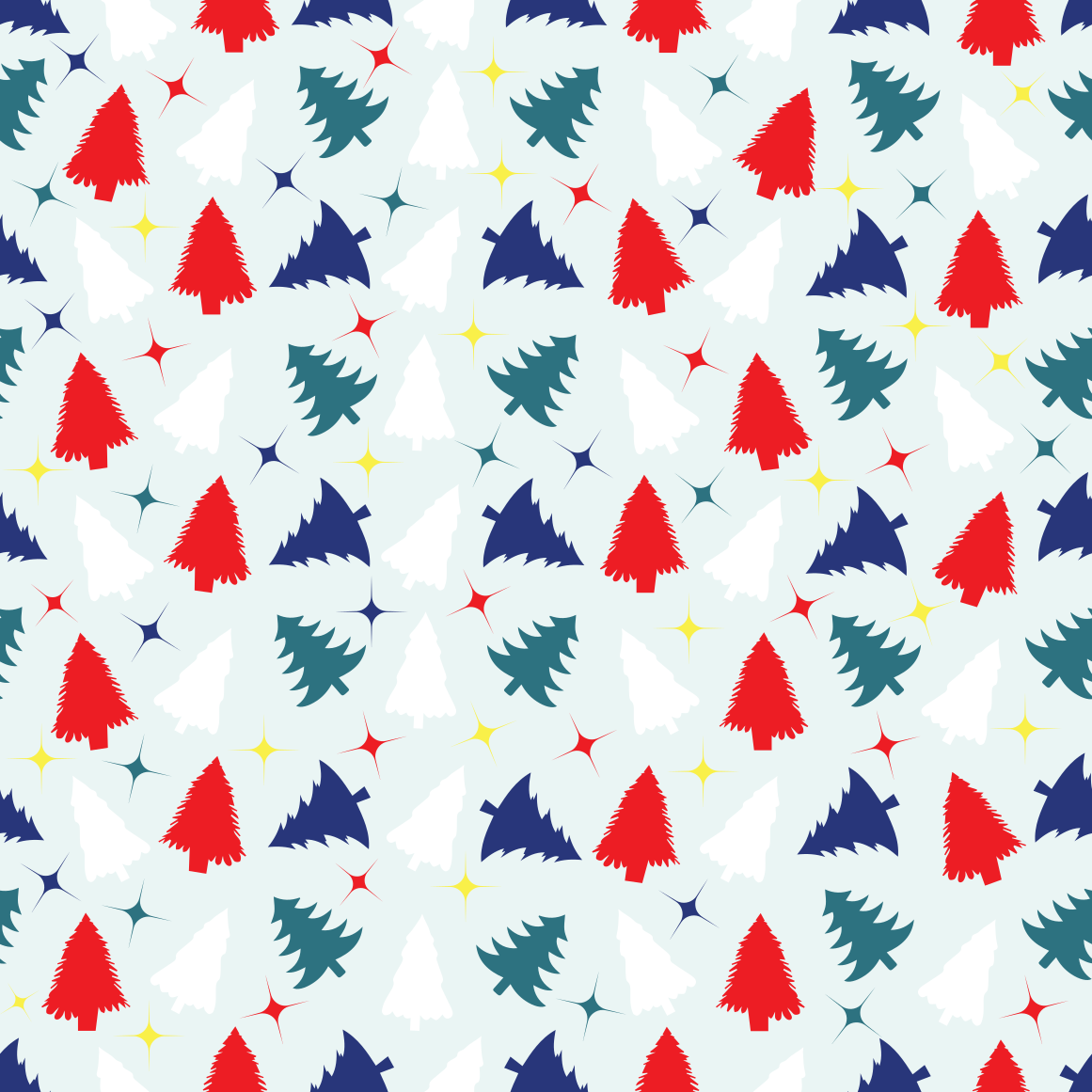 Christmas Trees Adhesive Vinyl Pattern 2-1
